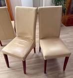 Hülsta eetkamerstoelen – Echt leder & massief hout (6 stuks), Huis en Inrichting, Ophalen, Gebruikt, Bruin, Vijf, Zes of meer stoelen