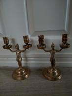 Koperen kandelaars oriëntaals wachters, Ophalen of Verzenden, Koper of Brons