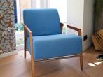 2x Harvink Splinter fauteuils blauw, Ophalen, Hout, 75 tot 100 cm, Zo goed als nieuw
