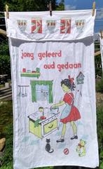 Vintage handdoekrek doek bedrukt 98 x 54 cm (HR22), Ophalen of Verzenden, Gebruikt