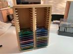 Minidisc houten bakje voor 40 stuks + 20x MAXELL COL.COL. 74, Ophalen of Verzenden