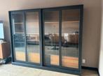 WOOOD Vitrinekast James Zwart x2, Huis en Inrichting, Ophalen, Gebruikt, 200 cm of meer, Glas