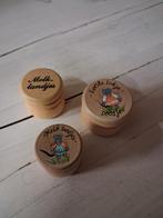 3 x nieuw bewaardoosje van hout voor melktanden en haarlokje, Ophalen of Verzenden, Nieuw