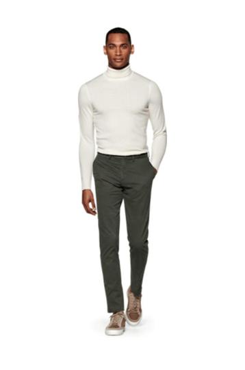  SuitSupply Mid Green Porto Chino Broek mt 50 beschikbaar voor biedingen