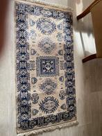 Perzisch kleed beige/zwart 132 x 64 cm, 100 tot 150 cm, Zwart, Zo goed als nieuw, Rechthoekig