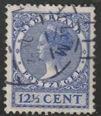 Nederland 1926 185b Wilhelmina 12,5c, Gest, Postzegels en Munten, Postzegels | Nederland, Ophalen of Verzenden, T/m 1940, Gestempeld