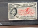 Vogels, Turks en Caicos 1957, Ophalen of Verzenden, Postfris, Dier of Natuur