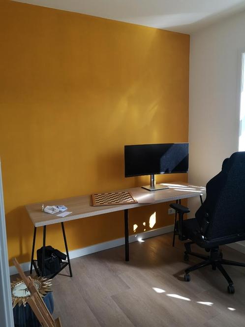 Bureau Langkapten Ikea met Tillslag poten, Huis en Inrichting, Bureaus, Zo goed als nieuw, Bureau, Ophalen