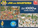 Van Haasteren, kerstdiner en kerstbomenmarkt 2x1000, 500 t/m 1500 stukjes, Legpuzzel, Zo goed als nieuw, Ophalen