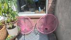 Oud roze tuinsetje 2 stoelen, Ophalen of Verzenden, Gebruikt, 2 zitplaatsen