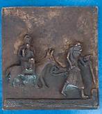 Vlucht naar Egypte. Bijbelse voorstelling. Bronzen plaquette, Verzamelen, Ophalen, Gebruikt, Overige typen, Christendom | Katholiek