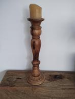 Grote houten kandelaar, 45 cm hoog, Huis en Inrichting, Gebruikt, 25 tot 50 cm, Ophalen of Verzenden, Kandelaar