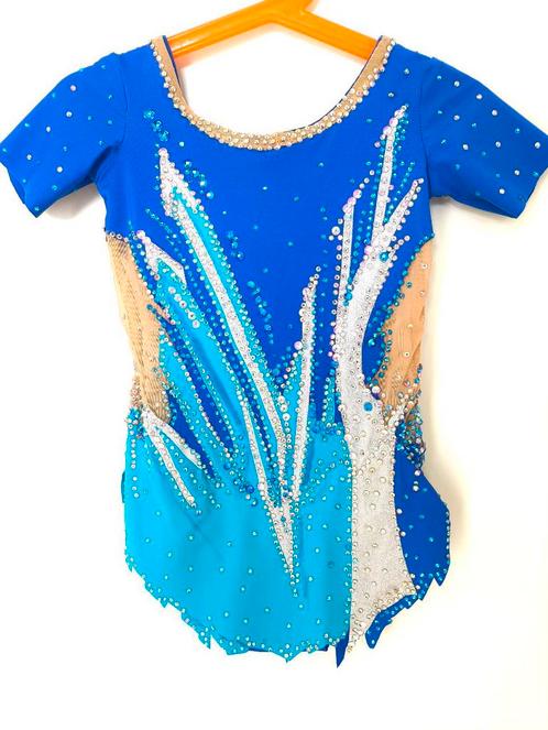 Leotard voor RG, Sport en Fitness, Turnen, Nieuw, Turnpak(je), Kleiner dan kindermaat 122, Blauw, Ophalen of Verzenden