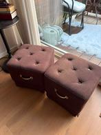 Rivera Maison The Club Poef / Footstool - licht verkleurd, Huis en Inrichting, Banken | Voetenbanken en Poefen, Minder dan 50 cm