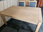 Massief white wash eetkamer tafel met 4 stoelen, 50 tot 100 cm, 150 tot 200 cm, Gebruikt, Rechthoekig