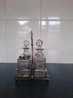 Cruet set Menageset 19e eeuw, Antiek en Kunst, Antiek | Glas en Kristal, Ophalen of Verzenden