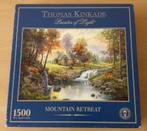Puzzel Mountain Retreat - Thomas Kinkade - 1500 st. - Gibson, Ophalen of Verzenden, 500 t/m 1500 stukjes, Gebruikt, Legpuzzel