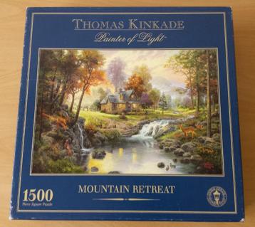 Puzzel Mountain Retreat - Thomas Kinkade - 1500 st. - Gibson beschikbaar voor biedingen