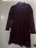 Bordeaux Rode Kanten Jurk, Maat 38/40 (M), Ophalen of Verzenden, Zo goed als nieuw, Knielengte