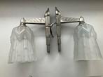 2 wandlampen forst glas Art Deco stijl maar modern, Ophalen of Verzenden, Glas, Art Deco