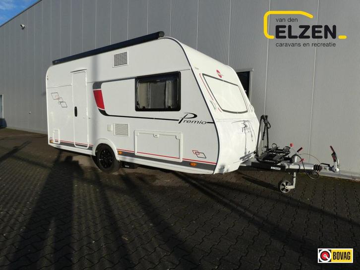Bürstner Premio 395 TS MOVER + THULE LUIFEL, Caravans en Kamperen, Caravans, Bedrijf, tot en met 4, Treinzit, Bürstner, Dwarsbed
