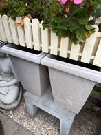 2x Vierkante Bloembakken - 50cm Hoog, Tuin en Terras, Bloembakken en Plantenbakken, Gebruikt, Minder dan 60 cm, Vierkant, Ophalen of Verzenden