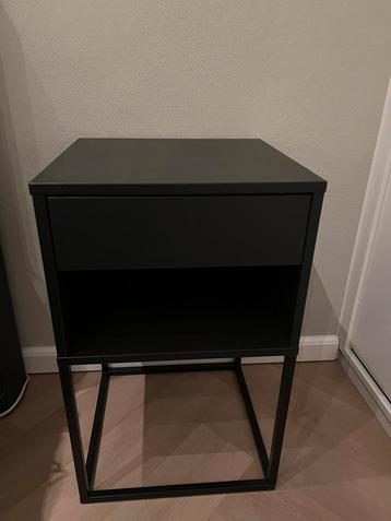 2 x IKEA VIKHAMMER nachtkastje - zwart, 40x39 cm