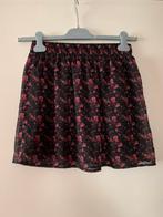 Zwart rokje met bloemenprint maat S, Kleding | Dames, Rokken, Maat 38/40 (M), Zwart, Ophalen of Verzenden, Zo goed als nieuw
