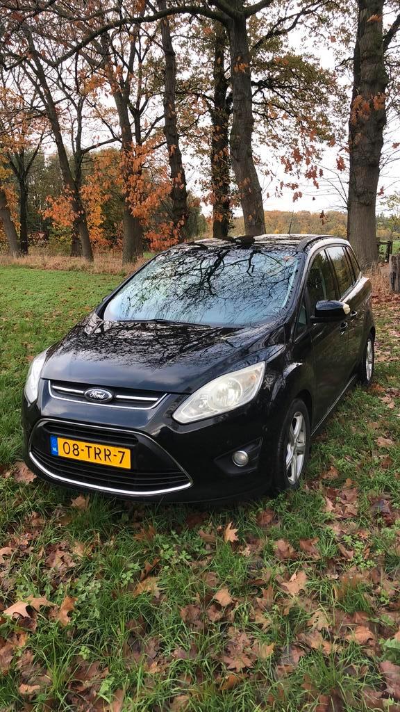 Ford Grand C-Max 1.6 Ti-vct 92KW 2012 Zwart G3 LPG, Auto's, Ford, Particulier, Grand C-Max, Airbags, Airconditioning, Bluetooth