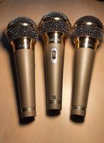 3 Microfoons, Philips SBC MD680, XLR-plug, 600 Ohms, Muziek en Instrumenten, Microfoons, Ophalen, Gebruikt, Zangmicrofoon