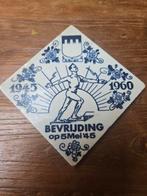 Herrinnerings Tegel Bevrijding. Tegel blauw-wit, Antiek en Kunst, Antiek | Wandborden en Tegels, Ophalen of Verzenden