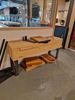 Eikenhouten Sidetable met Klep, Huis en Inrichting, Ophalen, 100 tot 150 cm, Zo goed als nieuw, Modern