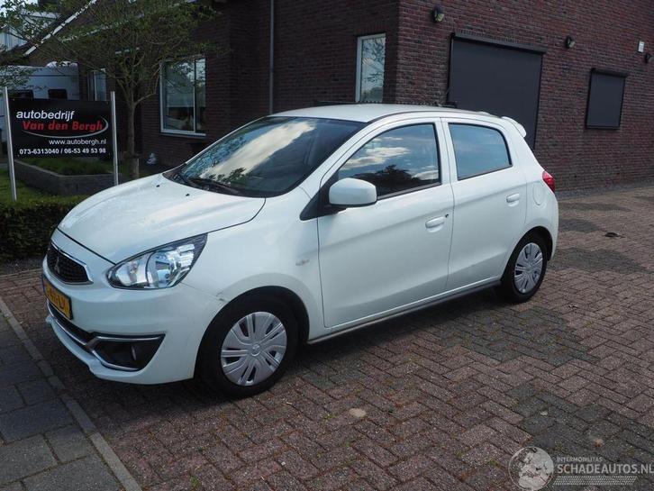 Mitsubishi Space Star Cool+ (bj 2019), Auto diversen, Schadeauto's, Mitsubishi, Handgeschakeld, Benzine, Hatchback, Wit