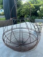 Authentieke oude aardappel-uienmand, Huis en Inrichting, Ophalen of Verzenden, Gebruikt, Rond, Riet