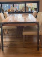 Eetkamerstoelen champagnekleurig, Ophalen, Zo goed als nieuw, Overige materialen, Modern