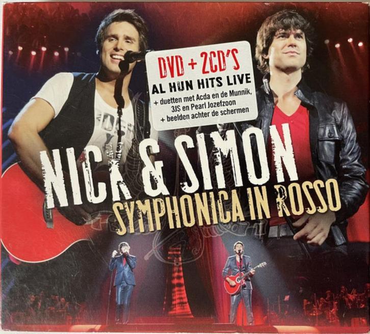 NICK & SIMON 2 CD + DVD SYMPHONICA IN ROSSO, Cd's en Dvd's, Cd's | Nederlandstalig, Zo goed als nieuw, Levenslied of Smartlap