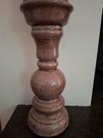 Hoge kandelaar vintage look oud roze steen, Huis en Inrichting, Woonaccessoires | Kandelaars en Kaarsen, Ophalen of Verzenden