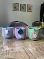 Bloemen potten, Tuin en Terras, Bloempotten, Rond, Ophalen of Verzenden, Zo goed als nieuw, Aardewerk