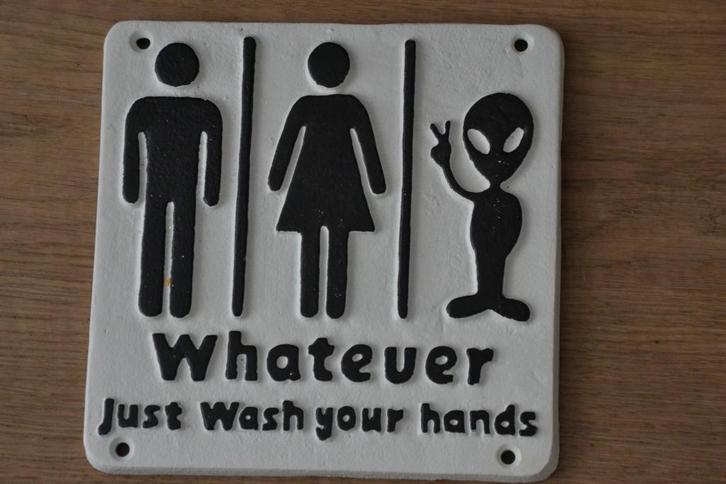 WANDBORD SPREUK ~ Whatever Just Wash your Hands ~, Huis en Inrichting, Woonaccessoires | Tekstborden en Spreuken, Nieuw, Ophalen of Verzenden
