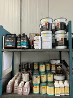 Partij skylt, vesting, uvaflex, etc, vloerlak, olie, hardwax, Ophalen, Wit