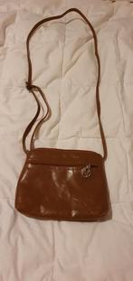 Bruin leren handtasje, Sieraden, Tassen en Uiterlijk, Tassen | Damestassen, Ophalen of Verzenden, Gebruikt, Bruin, Handtas