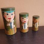 Vintage houten nesting dolls man met pijp 3 dlg 1509, Ophalen of Verzenden