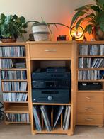 Massief houten audiomeubel, Ophalen, Gebruikt, 100 tot 150 cm, 100 tot 150 cm