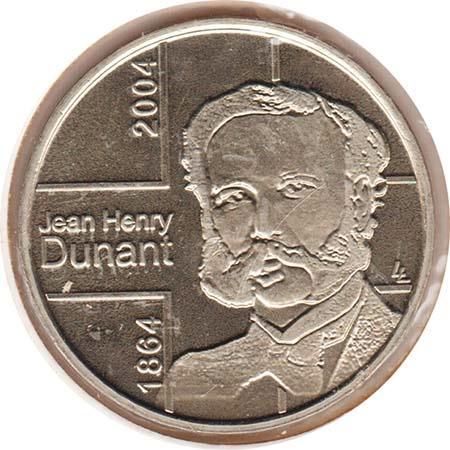 Munt - Penning Henri Dunant   1864 - 2004, Postzegels en Munten, Penningen en Medailles, Overige materialen, Buitenland, Verzenden