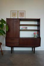 Vintage Mid century jaren 50/60 highboard kast, Ophalen, Gebruikt, Minder dan 150 cm, 25 tot 50 cm