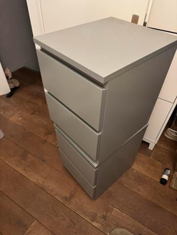 Ikea malm nachtkastje grijs - afbeelding 1