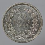 25 Cent 1897, Postzegels en Munten, Munten | Nederland, Verzenden, Zilver, 25 cent, Koningin Wilhelmina