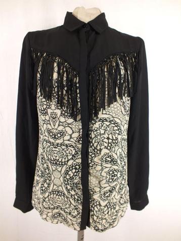 Stoere blouse met franjes.Mt S.Merk Stylist's Own beschikbaar voor biedingen