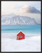 Yellow Korner - Cabane de plage rouge lofoten, Ophalen, Zo goed als nieuw, Foto of Poster, 75 cm of meer
