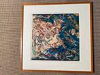 Abstract schilderij Riet van Halder, Antiek en Kunst, Ophalen